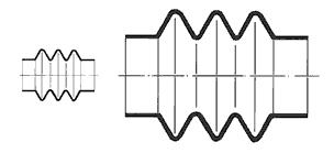 bälg flervecks flexibel